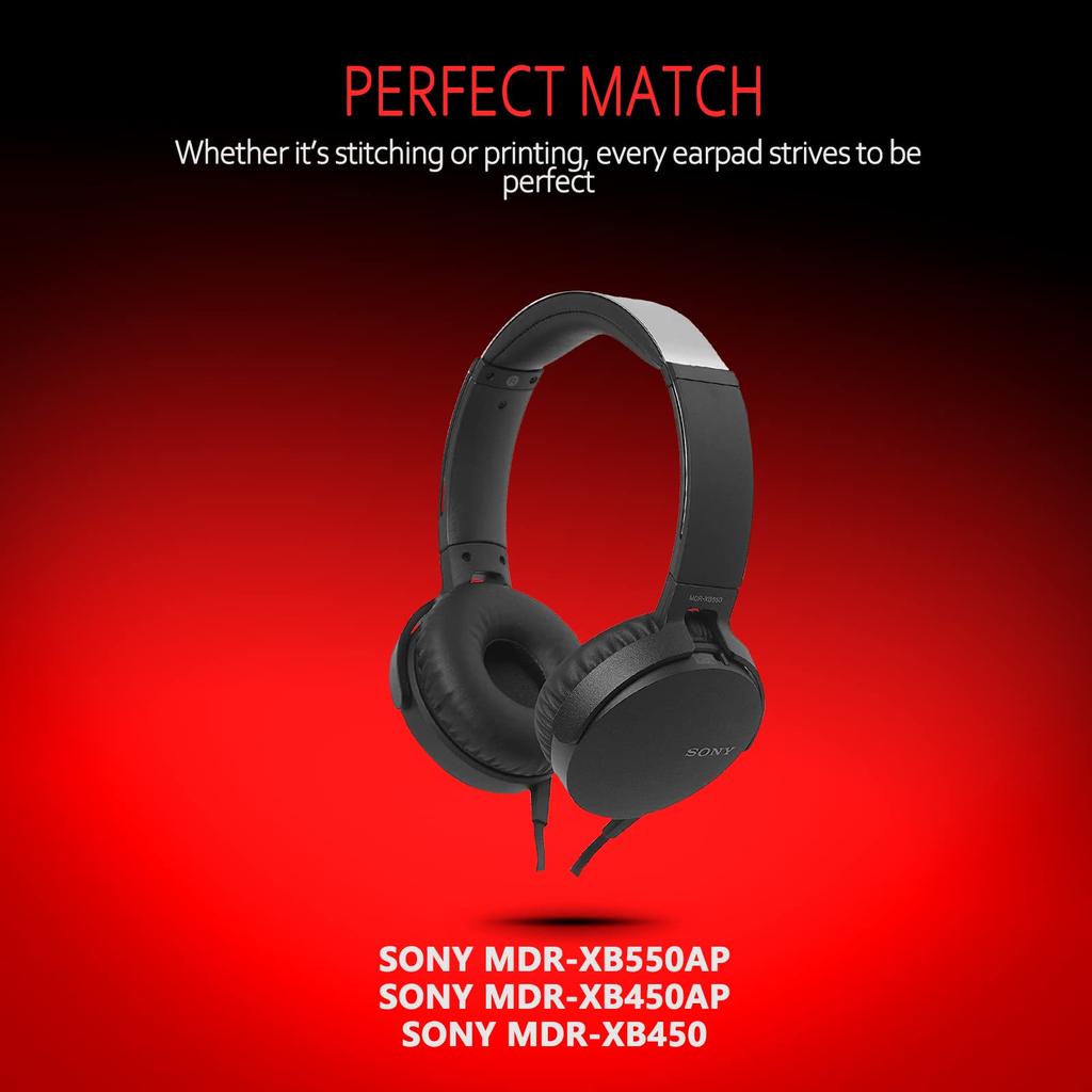 Krone Kalpasmos Сменные амбушюры для наушников Sony Sony Амбушюры Подушечки из пены с эффектом памяти Мягкая кожа Подушечки MDR-XB550, MDR-XB550AP MDR-XB450AP