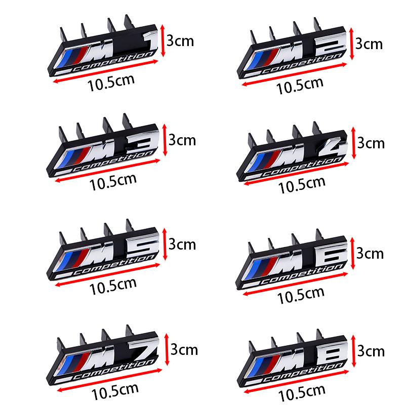 MFCN7 3D ABS M Logo Car Front Grille Badge Sticker Competition Badge Accessories For BMW M1 M2 M3 M4 X5M M6 M7 M8 F48 G01 E84 E83 F10