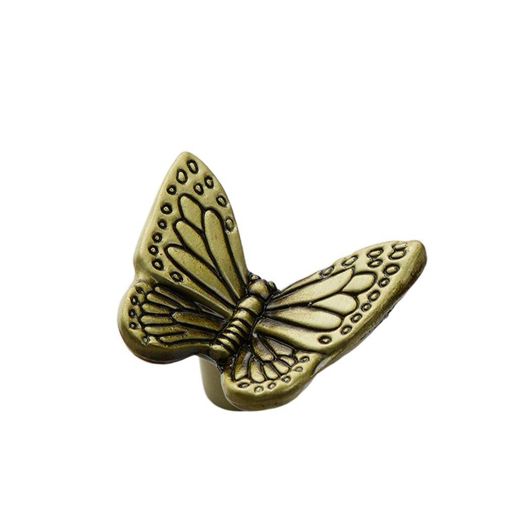 Ручки-бабочки для дверей, одинарные ручки-кнопки для ящиков, креативные, антикварные, мебельные ручки, для шкафа