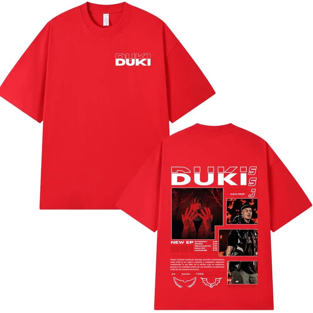 Рэпер Duki ADA Tour Мерч Футболка Унисекс Женская Одежда Хлопок Уютные Оверсайз Футболки Хип-Хоп Футболки с Коротким Рукавом Streetwear