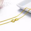 14 "-32 "925 Sterling Silver With Gold Color Thin Box Chain Necklace Womens Kids Girls Mens Jewelry Collares