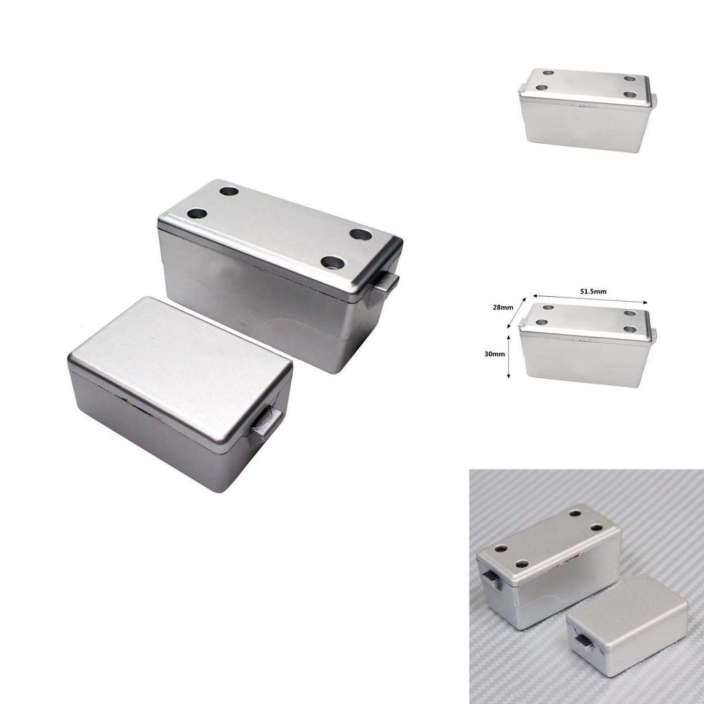 Реалистичный серебристый декоративный ящик для инструментов из твердого пластика для 1/10 RC краулеров, комплект из 2 штук