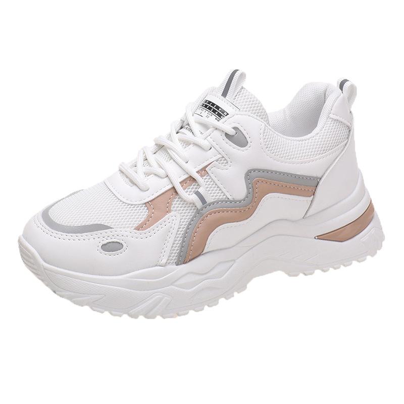 2025 весна новые сетчатые дышащие низкие кроссовки корейская версия спортивной обуви цветовая платформа женская повседневная обувь