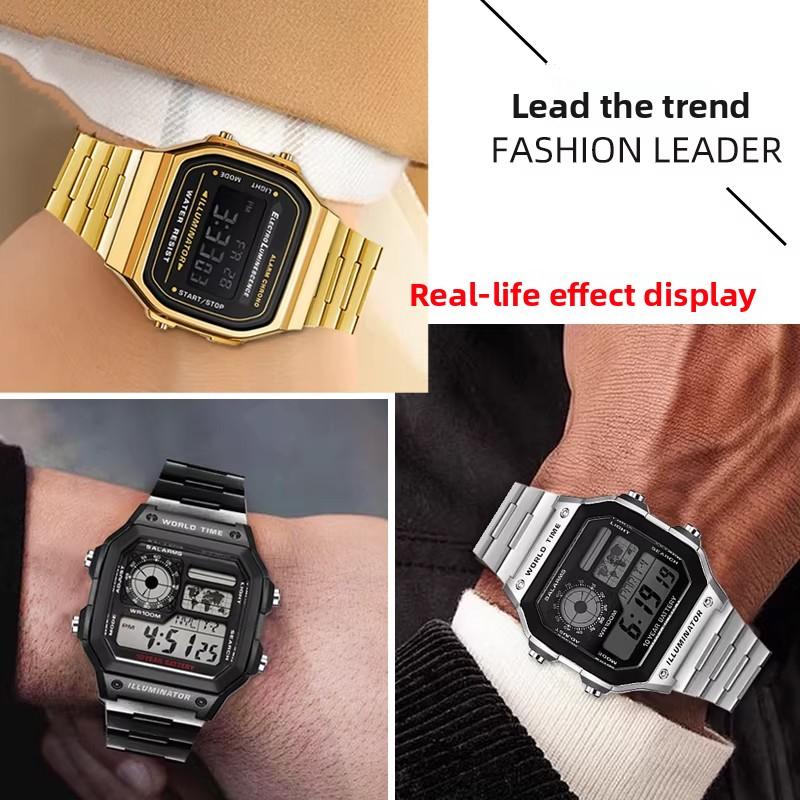 18 мм Нержавеющая сталь Ремешок для часов Casio A158/159/A168/169/F91W AQ-S810/AE1200/1300 Серии Металлический ремешок для часов Мужчины Женщины Браслет