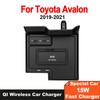 15 Вт мобильный телефон QI QC3.0 USB беспроводное зарядное устройство беспроводная зарядная плата для Toyota Avalon 2019-2021