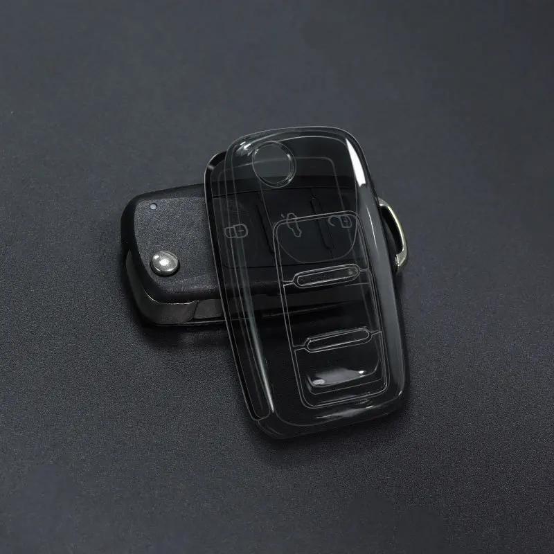 Мягкий ТПУ чехол для ключа автомобиля для Skoda Yeti Superb Rapid Octavia для SEAT Leon Ibiza для VW VOLKSWAGEN Golf Jetta POLO комплект чехлов для пульта