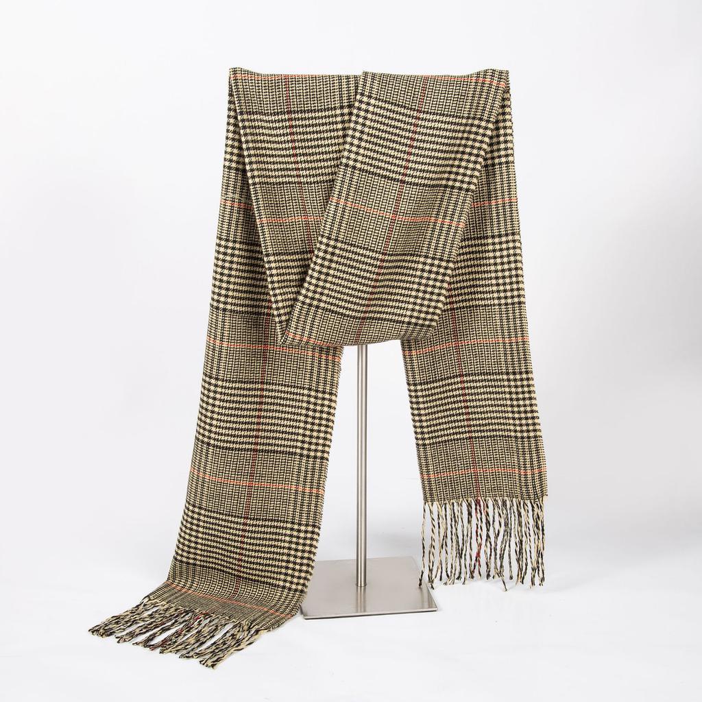 Plaid Long Scarf Winter Warm Cashmere Women Pashmina Foulard Bandana Scarves Female Luxury Hijab Tassel Shawl Wraps New