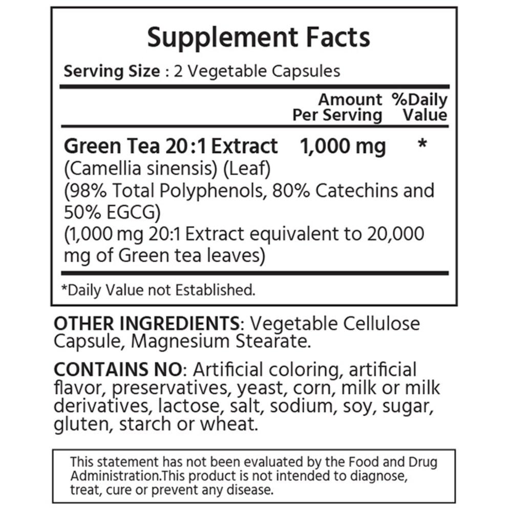 My Life Naturals EGCG Зеленый Чай 1000, 240 Капсул, 2 Бутылки - Высокое Содержание Катехинов и Полифенолов, Антиоксидантная Поддержка