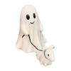 Cute Ghost Walking Dog Statue Sculpture For Halloween Costume Party Decorations