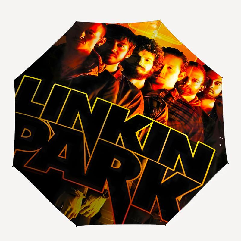 Linkin Park, Music Band Automatic Opening and Closing, 8 rib Structure Portable Umbrella, Suitable for Men and Women in All Seasons Perfect