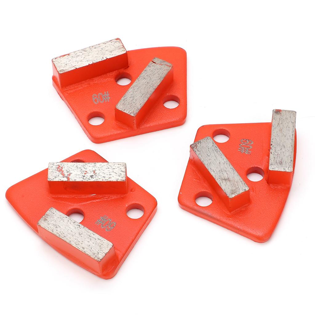 3 шт. алмазные шлифовальные тарелки трапециевидные бетонные агрессивные режущие 2 длинных зуба мандариновые 60#