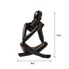 Abstract Reader Statue Decorative Figurine Sculpture Thinker Ornament in Resin Modern
