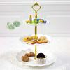 Европейский трехъярусный поднос для конфет Поднос для фруктов Прочный столик для вечеринок Поднос для закусок Прозрачная подставка для торта Поднос для напитков Тарелка