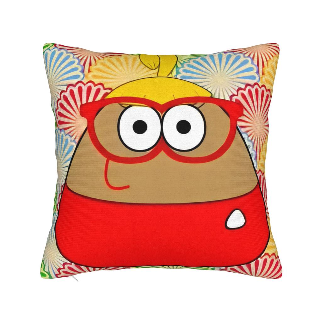 My Pet Alien Pou Pillowcase Accessories Printing Cushion Cover Decorations  Throw Pillow Case Cover Seater Multi-Size
