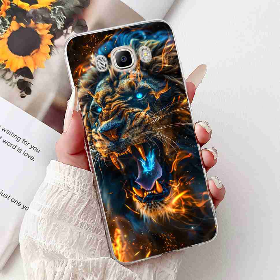 Для Samsung Galaxy J7 2016 SM-J710FN Мультяшные Животные Мягкий Силиконовый TPU Чехол Для Samsung J7 Core SM-J701F Модные Цветы Чехол