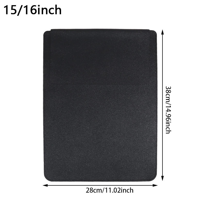 Non-Magnetic Laptop Sleeve - Compact Durable Synthetic PU Case With Rolling Function For Computer Laptop Bag
