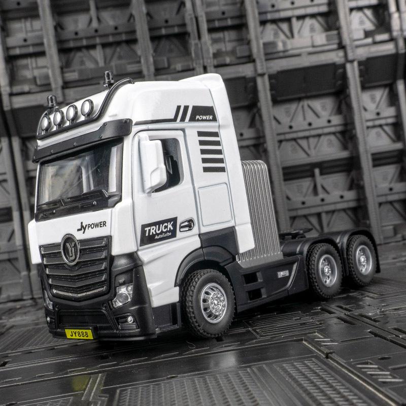 Моделирование Инженерное дорожное двухэтажное транспортное средство Грузовик Модель легкового автомобиля Прицеп с 4 автомобилями