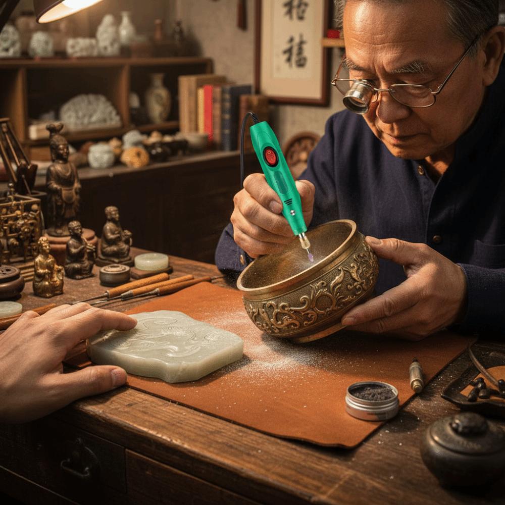 DIY Electric Drill Set Ergonomic Cordless Drill Mini Rotary Grinder Tool  Cutting