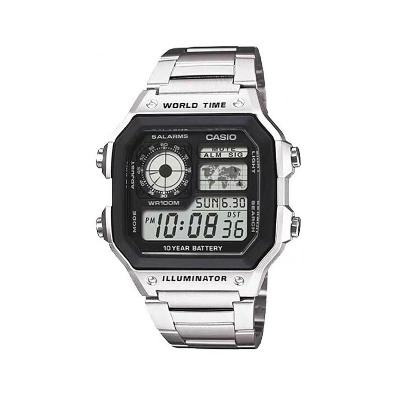 Casio Индивидуальные часы модифицированная серия простые спортивные водонепроницаемые ретро электронный механизм стальной ремешок такие же AE-1200(ВЭН-ГайЧжуан-ИВоЦзоШанСяньСань)