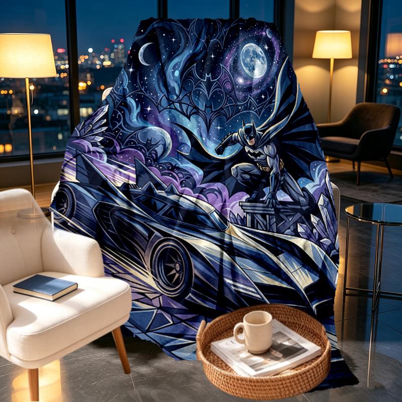 Batman Print Blanket - Soft & Comfortable, for Bedroom, Travel, Sofa, Home Decoration - Birthday Christmas Gift for Friend