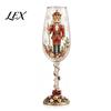 Decorative Glass for Holiday Christmas Nutcracker Champagne Glass, 350ml Hand Painted Wine Festive Tabletop Decor Drinkware Table And New Year