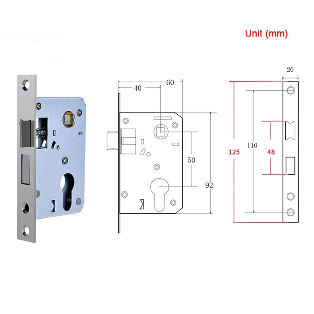 Silent Door Lock Cylinder Security Mechanical Lock New Door Lock Body  Door