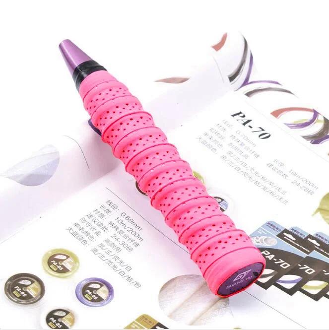 10 шт. дышащие 0,75 мм напульсники для теннисной ракетки, противоскользящая перфорированная впитывающая лента для ручек, накладки для бадминтона