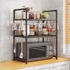 Kitchen Storage Rack Microwave Shelf Condiment Organizer Shelf Multi-Layer Simple Countertop Tidying Shelves Kitchen Accessories