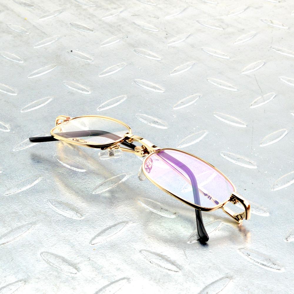 Очки для чтения в оправе из золотого никель-медного сплава Сверхлегкие портативные складные очки во всю оправу +0,75 +1 +1,25 +1,5 от +1,75 до +4