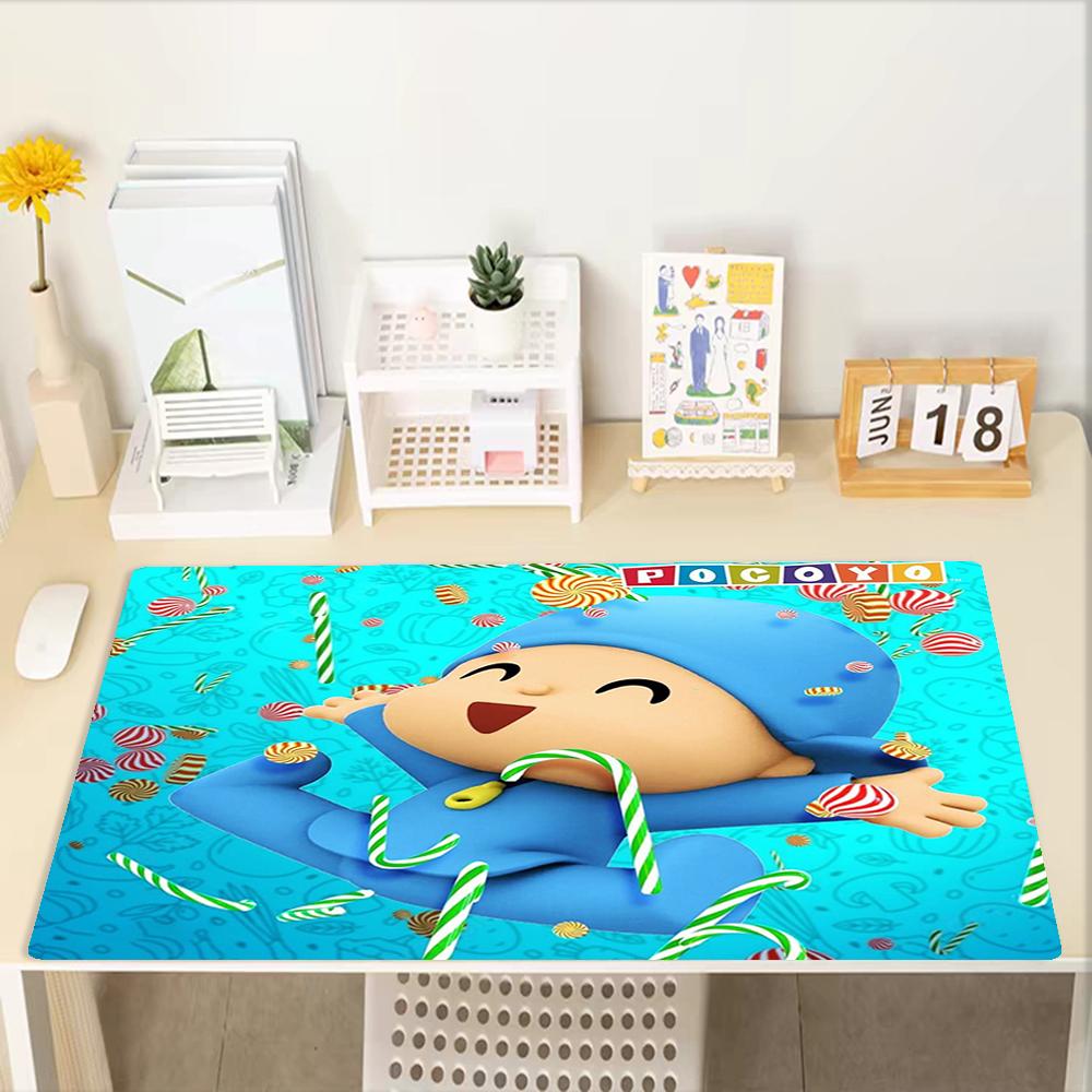 Pocoyo Theme Mouse Pad, Non Slip Rubber Base, Multifunctional Office & Home Decor, Perfect for Workspace Personalization.