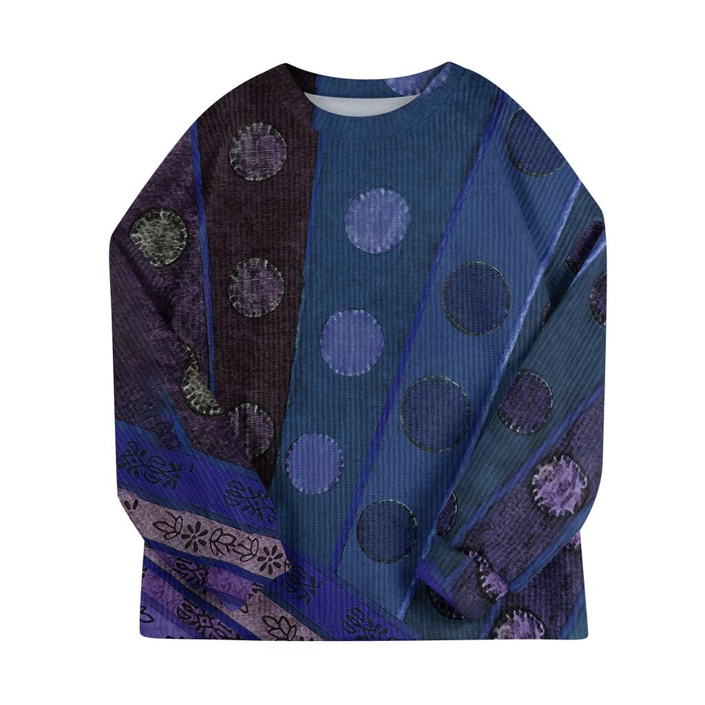 Женский модный повседневный шерстяной трикотажный пуловер с длинным рукавом и круглым вырезом