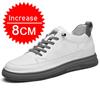 Мужские повседневные туфли-элеваторы, кроссовки с увеличением роста на 6-8 см, белые черные туфли для увеличения роста, дышащая обувь для ходьбы