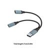 USB Y-разветвитель 2/3 в 1, кабель-разветвитель питания USB, USB-разветвитель Male на Type C Female, для зарядки и передачи данных