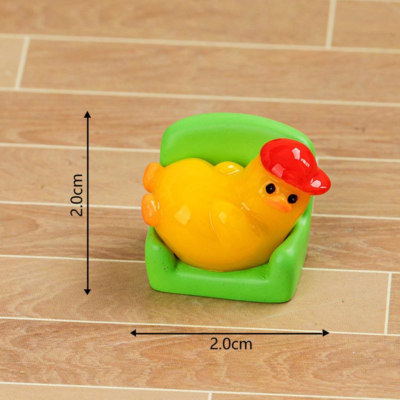 Мультяшная новинка, фигурка утки, милая статуэтка утки, кавайное мини-украшение в виде животного, креативное украшение для дома своими руками, аксессуары, подарки