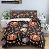 3D Skull Bedding Set Halloween Bats Duvet Cover Skull Polyester Comforter Cover Set Double King Queen Kids Polyester Quilt Cover