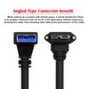 U3-078-DN 90 Degree Down Angled USB 3.0 A Male to Micro-B 3.0 Plug Angled Locking Screw Panel Cable 25cm
