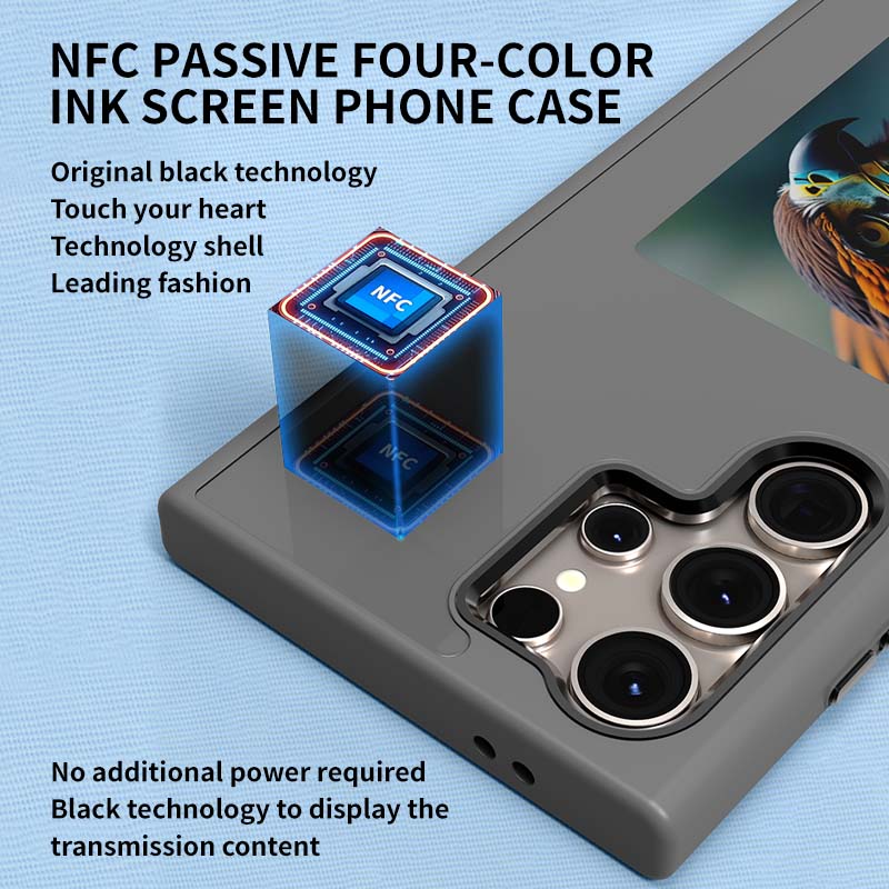 Функция NFC DIY Проекция экрана AI Чехол для телефона для Samsung Galaxy S25 S24 S23 Ultra DIY Чехлы Чернильный экран Чехол для телефона Мультяшный Девочка Мальчик Без батареи