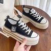 Canvas Shoes Platform Women's Spring and Autumn New Small Lace-up Low-top White Shoes