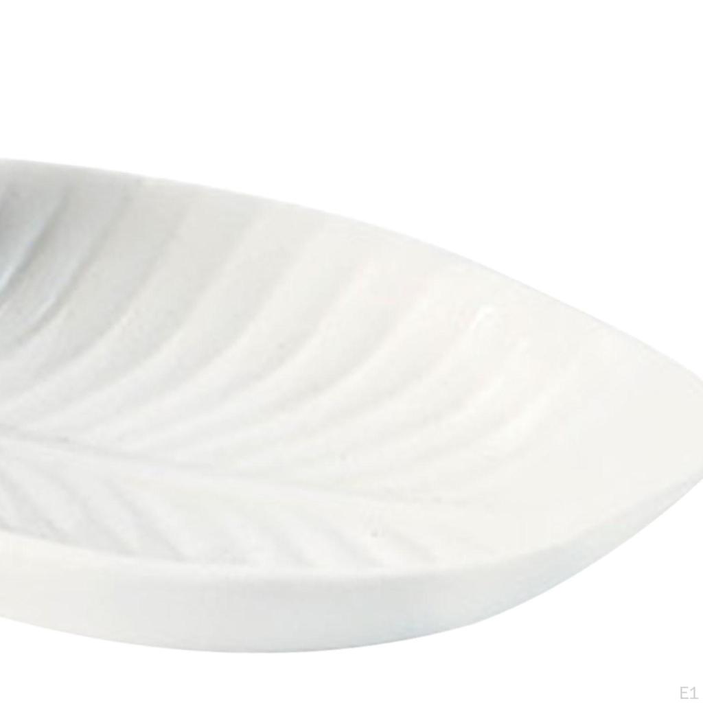 Ceramic Leaf Earrings Ring Jewelry Tray Business Cards Holder Gloss Glazed Snack Plate Multipurpose