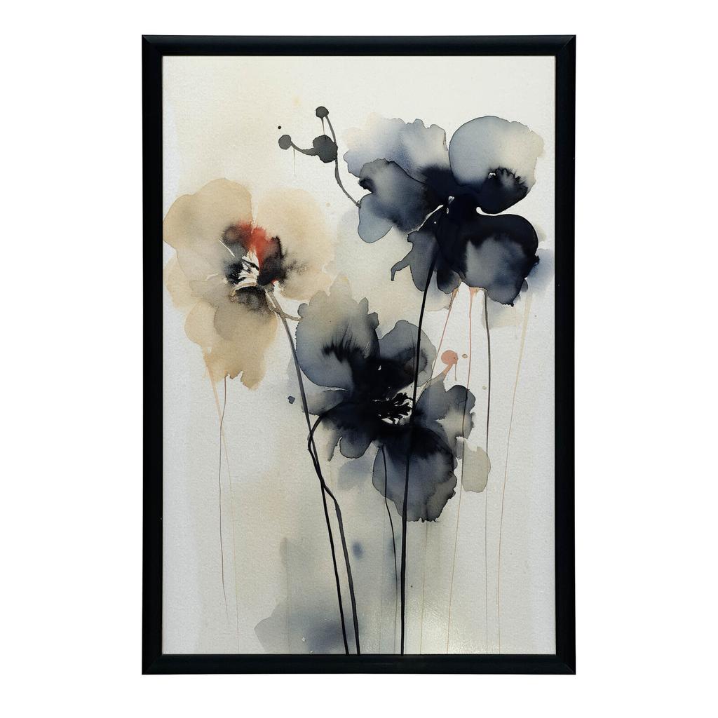 Dynamics of Flowers In Watercolor Dynamics of Flowers In Watercolor, 40X50 Cm, Frameless, Matte Paper 230 Gsm