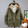 Зимние карго-парки мужские теплые толстые куртки пальто больших размеров парки модная повседневная зимняя куртка