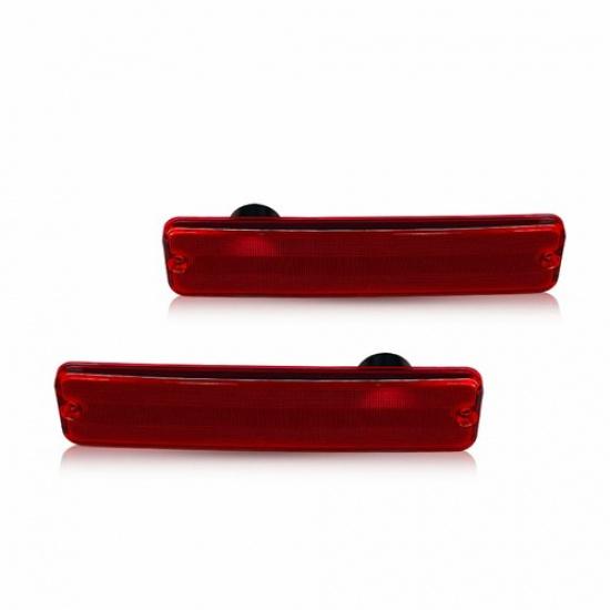 2x Красный LH Задний RH Крыло Боковые Габаритные Огни Корпус Для 1974-1980 Jeep Wagoneer