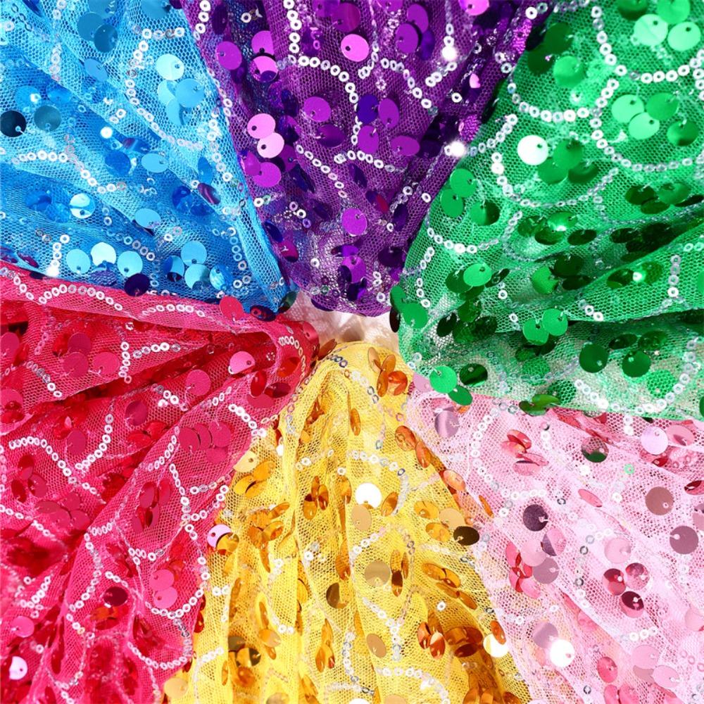 Encrypted Sequin Tulle Fabric DIY Sewing Material Paillette Fabric Sequins Backdrop Fabric