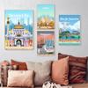 City Travel Landscape Poster Spain Australia Singapore Mexico Agra Canvas Prints Nordic Wall Art Picture Livingroom Office Decor No Frame