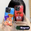 Вечное Лето Алиса Стеклянный Чехол для Телефона MagSafe для iPhone 17 16 15 14 13 12 11 Air Pro Max Plus Mini Цветной Чехол