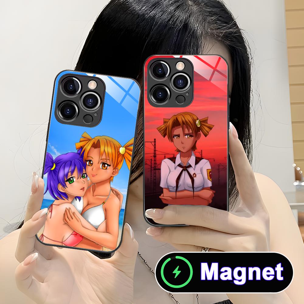 Вечное Лето Алиса Стеклянный Чехол для Телефона MagSafe для iPhone 17 16 15 14 13 12 11 Air Pro Max Plus Mini Цветной Чехол