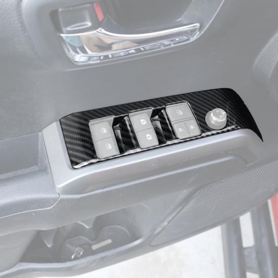 For Toyota Tacoma 2016- Carbon Fiber Interior Door Window Switch Cover Trim