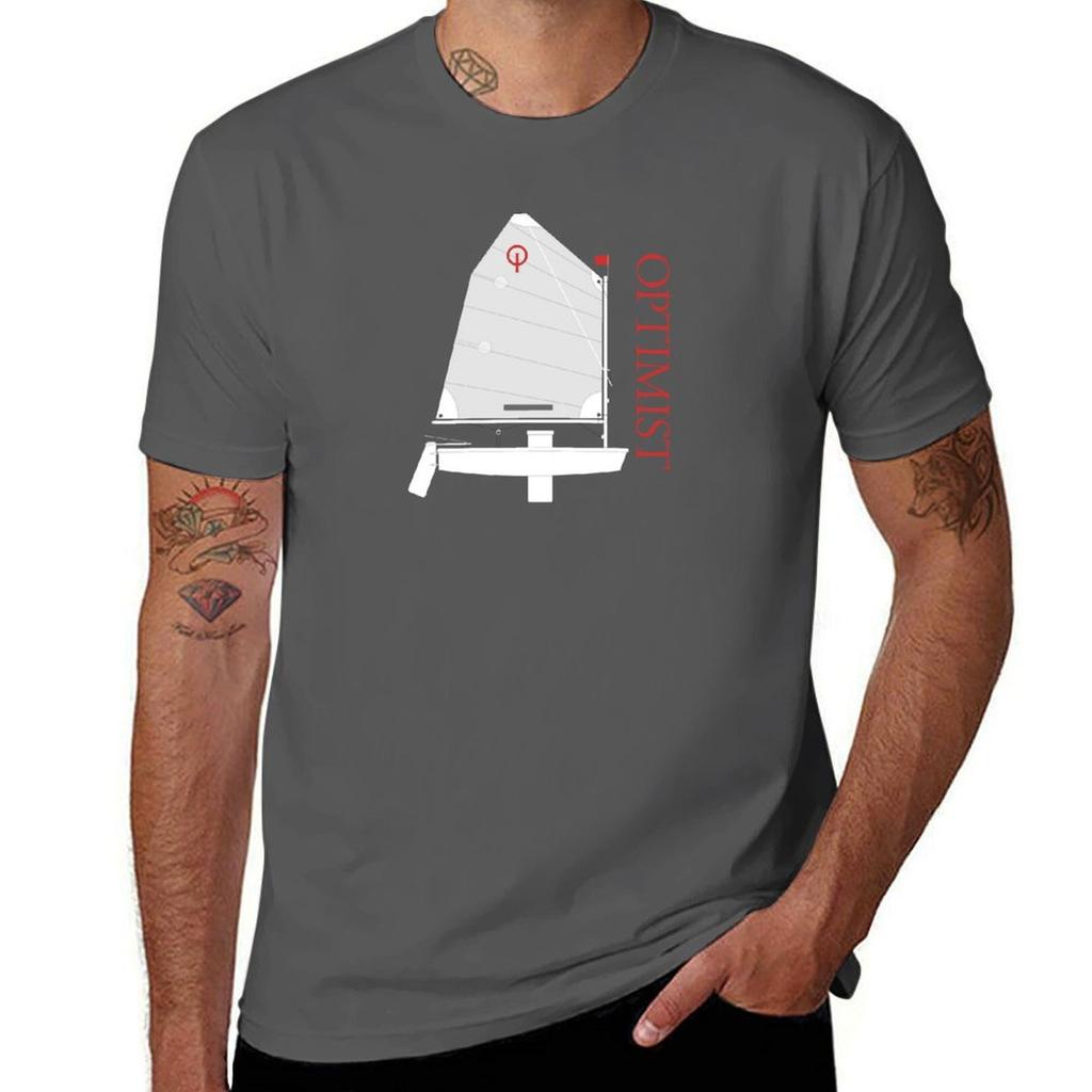 Optimist (red) TShirt Large Size Casual Short Sleeve Top