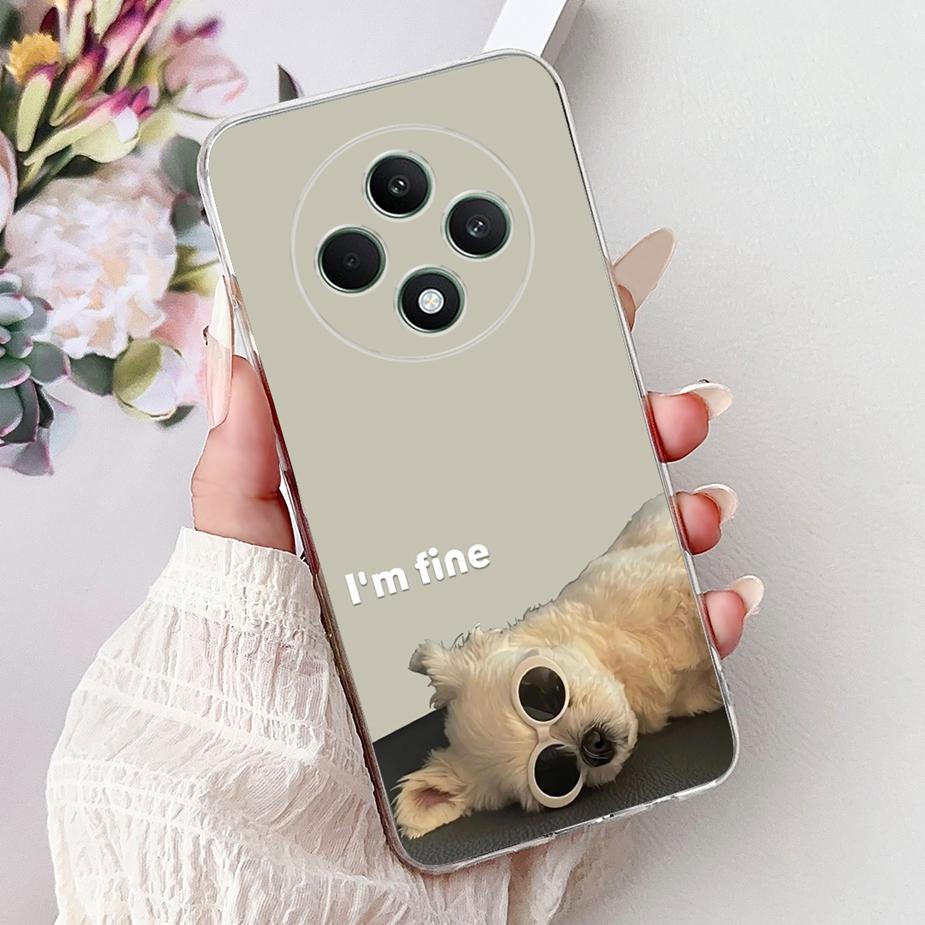 Чехол для Oppo Reno 12F 4G CPH2687 Милый Модный Расписной Чехол Мягкий Силиконовый Чехол для Телефона Для Oppo Reno12 F Reno 12 FS Reno12F Корпус