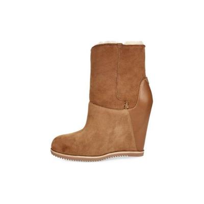 Кожаные Удобные Повседневные Короткие Ботинки Женские ботинки Коричневые 1105576-CHE